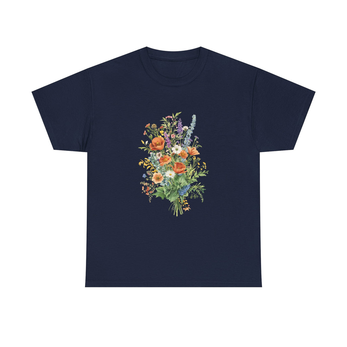 Italian Wildflower Bouquet T-Shirt | Botanical Floral Tee |