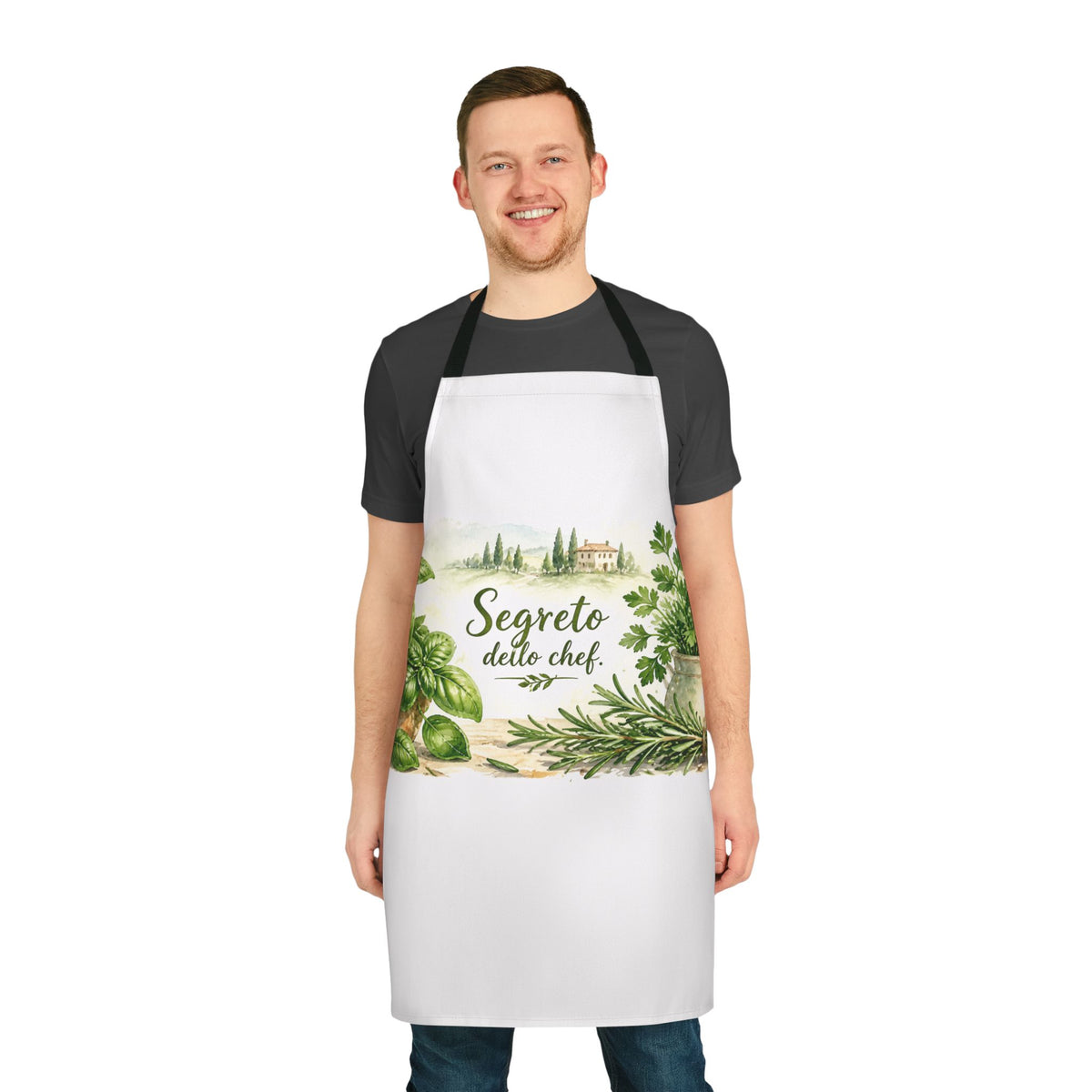 Italian Chef Apron | Segreto dello Chef | Herb Garden Gift | Tuscan Cooking Apron | Italian Food Lover Gift