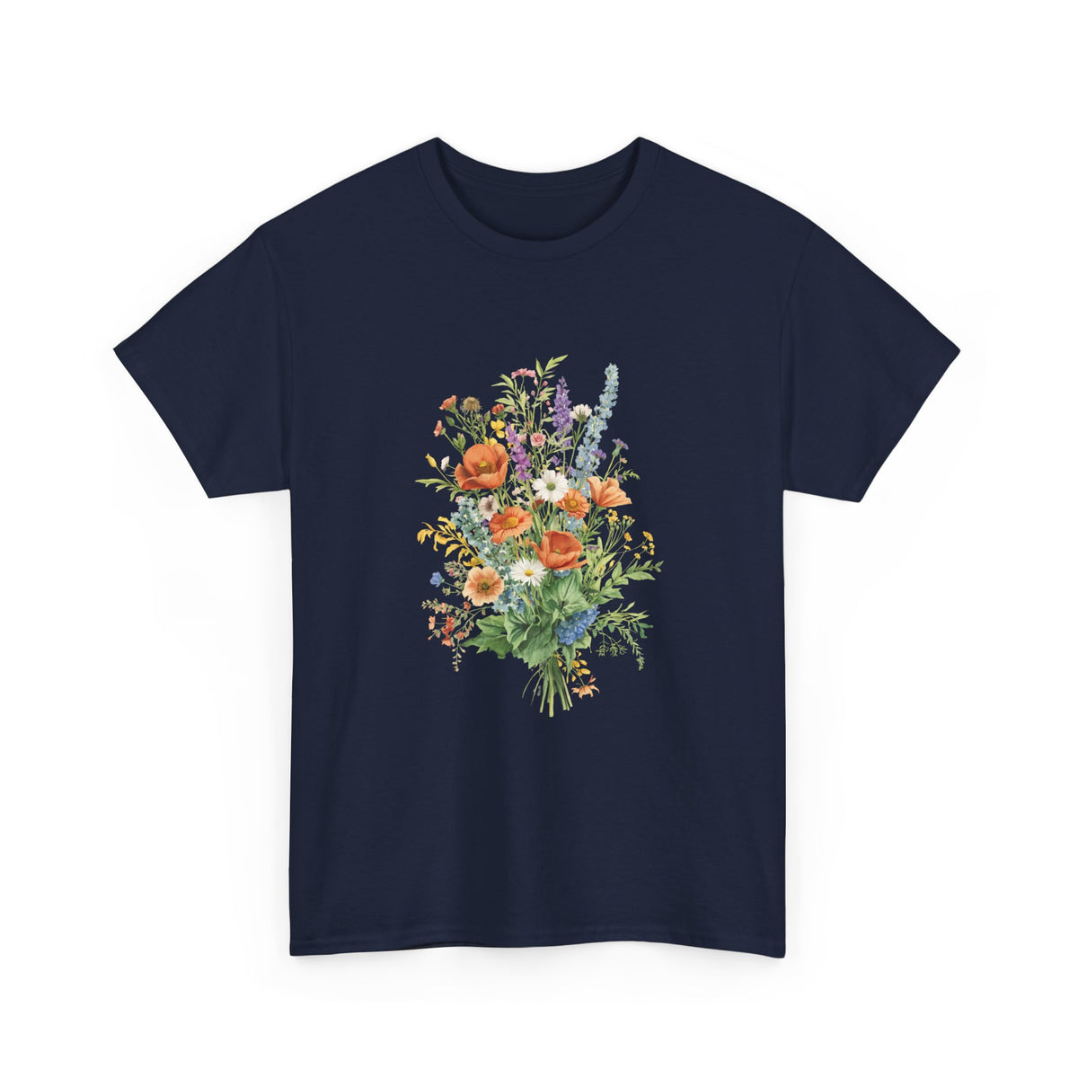Italian Wildflower Bouquet T-Shirt | Botanical Floral Tee |