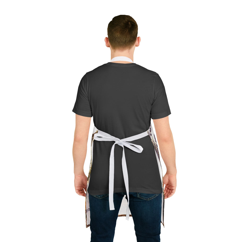 French Bistro Wine Apron — "Du bon vin, de la bonne chère et des amis" Kitchen Apron
