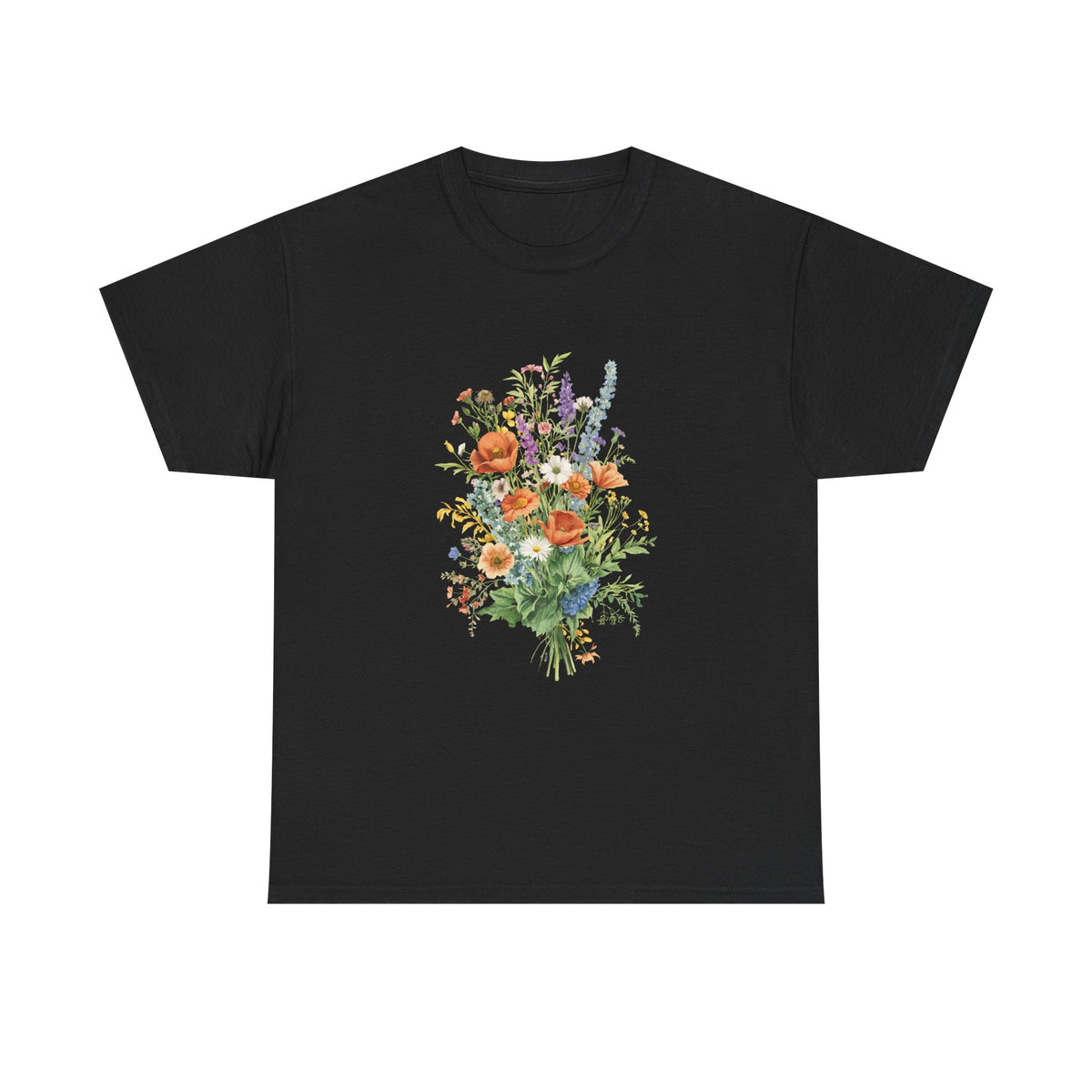 Italian Wildflower Bouquet T-Shirt | Botanical Floral Tee |